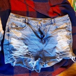 American Eagle Distressed Denim Shorts